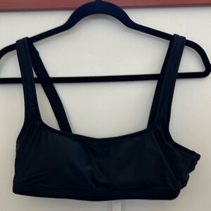 Madewell Second Wave Balconette Bikini Top size Medium Black